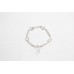 Charm Bracelet Silver Sterling 925 Jewelry Synthetic Opal Stone Handmade D696